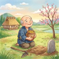 「小判がひっちーた」　 婆さんが死んでも葬式を出せない貧乏爺さんが小判を見つけたところ…
