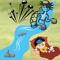 「おこの郷のくろうど郷淵の河童」　 河童に悪さされないためには水天宮のお守りを外したらダメ