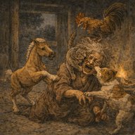 「馬（うま）ん子の仇討ち」 塩と馬を山姥に食われ、仔馬が仇討ちに…