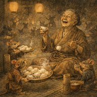 「猫が来きらんやっしっし」 ねずみに芋をあげたおばあさんは歓待され、隣のいじわる婆さんは…