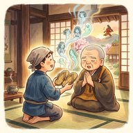 「すりきれん草履」　 人使いが荒い地主の草履。実は・・・キャーッ！怖い！！