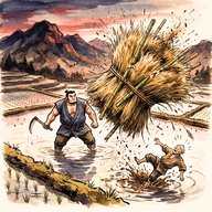 「力持ちのかどばん」 今も残るかどばんが作った田んぼがあるそうな...