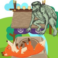 「狐と河童の相撲」　 悪戯河童を懲らしめようと狐が考えた策とは…
