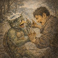 「とんがり爪の田左衛門」 知恵者の田。カッパに話しかけられ対策を講じる