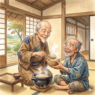 「爺さんの正体」　 貧乏百姓が殿様のところにいくと爺さんがいて…