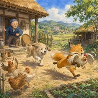 「犬と狐」　役立たずになった老犬と狐が人間を騙す…