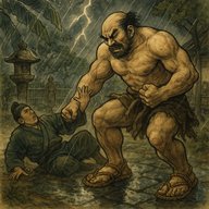 「仁王と十王の力くらべ」　唐一番の力持ちからの挑戦状を受けた仁王は・・・