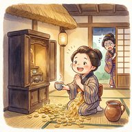 「姉と妹」　 がめつい姉にやさしい妹。貧乏な妹の元の仏様が・・・