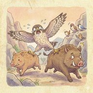 「欲の熊鷹」 股張り裂くる　知恵を使って猪を狩ったミソサザイに対抗心を燃やした熊鷹は…