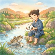 「どんかっちょのお礼」　 てれっとした末息子にどんかっちょがお礼したが…