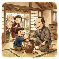 「甕（かめ）かる手の抜けん」　 のんびり者だらけの村で大事件！？